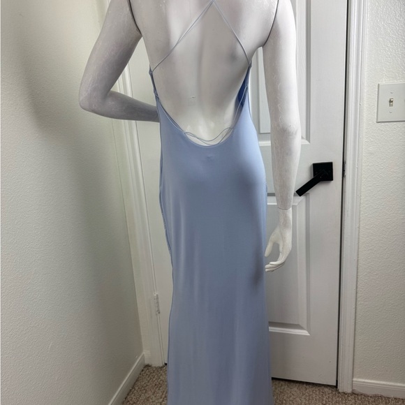Meshki Blue Halter Gown for Weddings - Picture 8 of 13